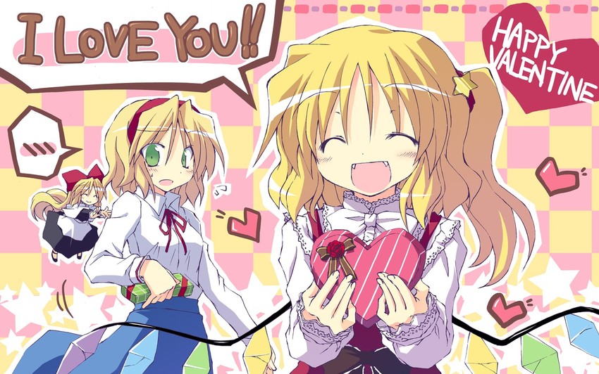 flandre scarlet, alice margatroid, and shanghai doll (touhou) drawn by satou_kibi