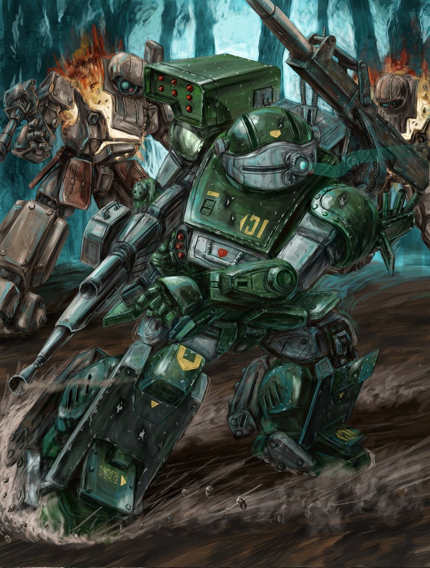 burglary dog and erdspinne (soukou kihei votoms and 1 more) drawn by zandan_zero_to_na!?