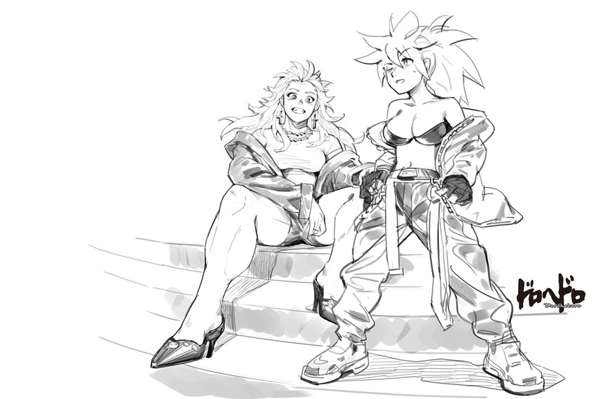 noi and nikaidou (dorohedoro) drawn by c.x.c