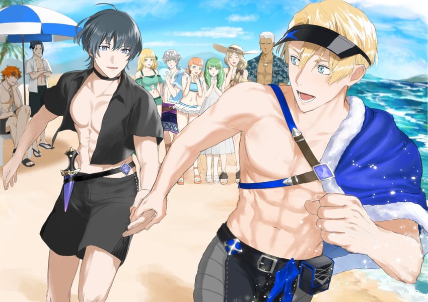 dimitri alexandre blaiddyd, male byleth, ingrid brandl galatea, sylvain jose gautier, mercedes von martritz, and 5 more (fire emblem and 1 more) drawn by yoshida_bd