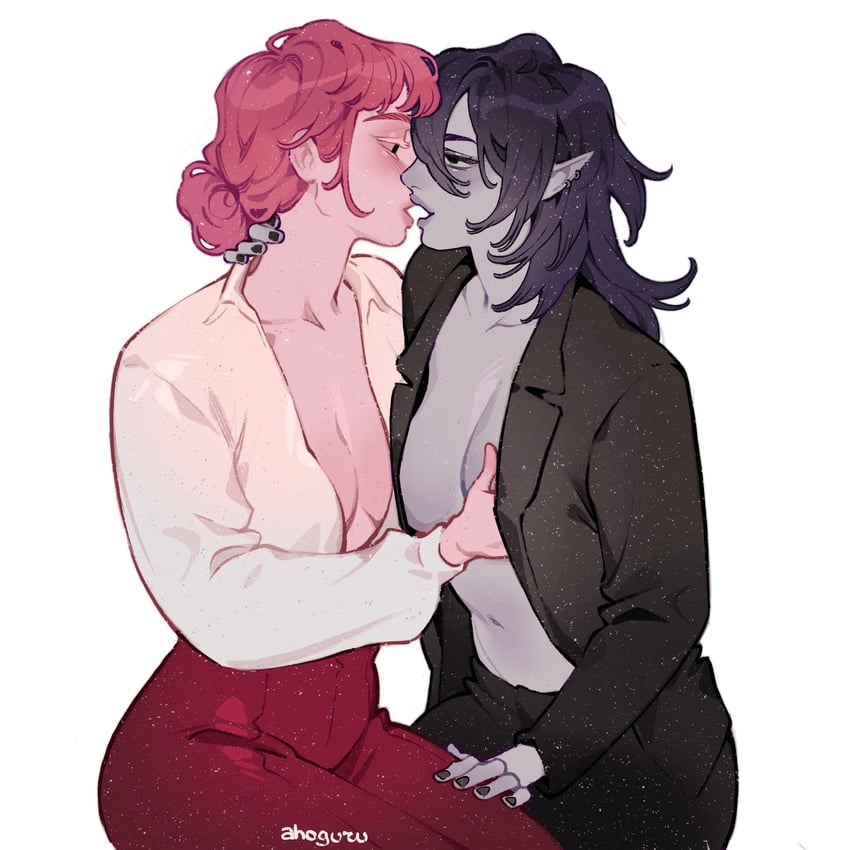 marceline abadeer and princess bonnibel bubblegum (adventure time) drawn by ahageao49