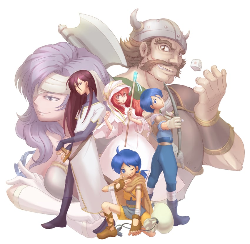 lena, navarre, malice, rickard, castor, and 1 more (fire emblem and 2 more) drawn by yuko_o