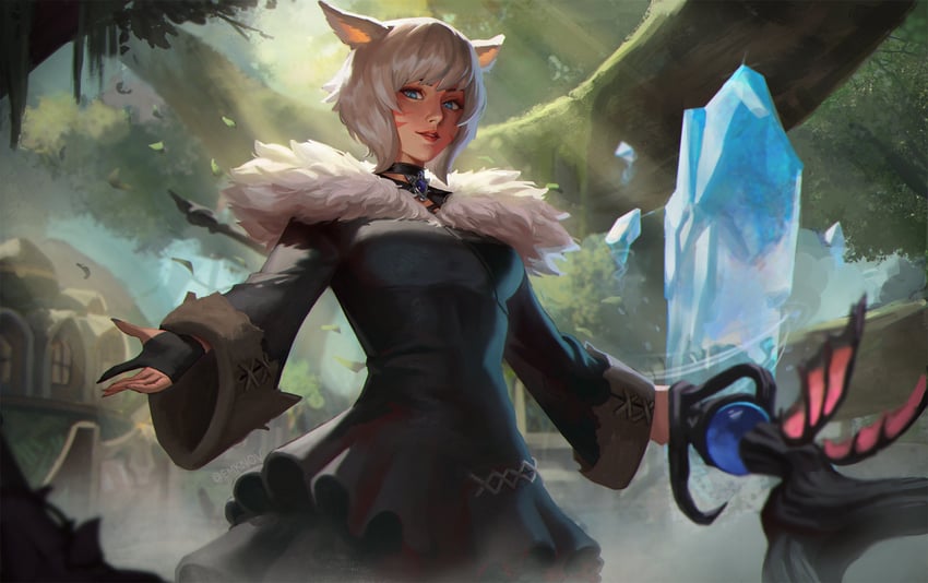 y'shtola rhul (final fantasy and 1 more) drawn by emknov
