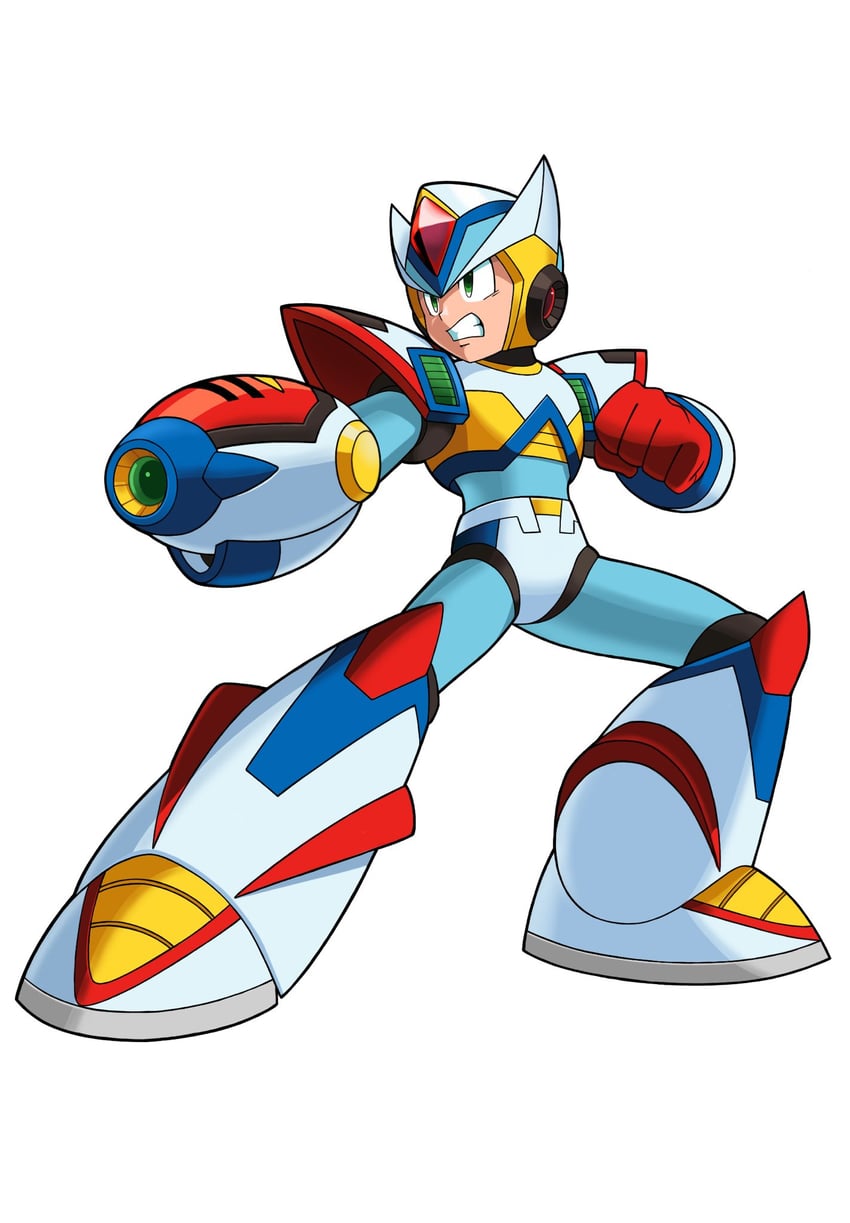 x and second armor x (mega man and 3 more) drawn by sprinqgueen