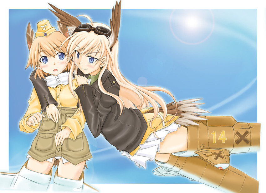 hanna-justina marseille and raisa pottgen (world witches series and 1 more) drawn by masana_hatuse