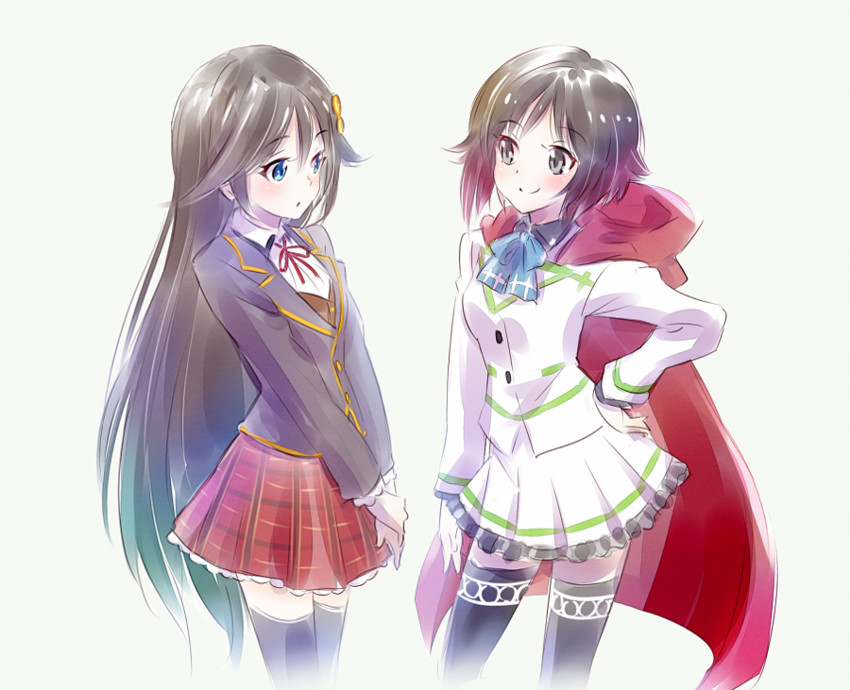 ruby rose, hayami saori, and izumi reina (rwby and 1 more) drawn by iesupa