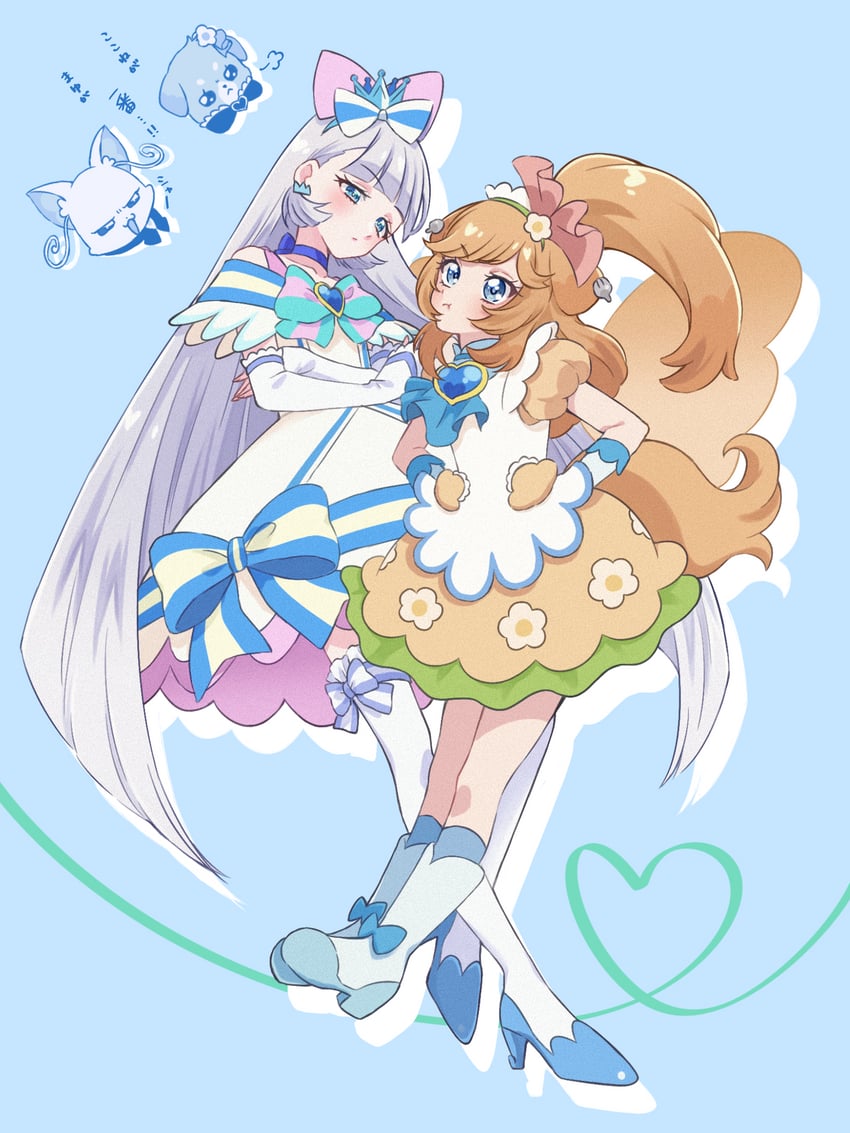nekoyashiki yuki, cure nyammy, and pam-pam (precure and 2 more) drawn by shigen_pr