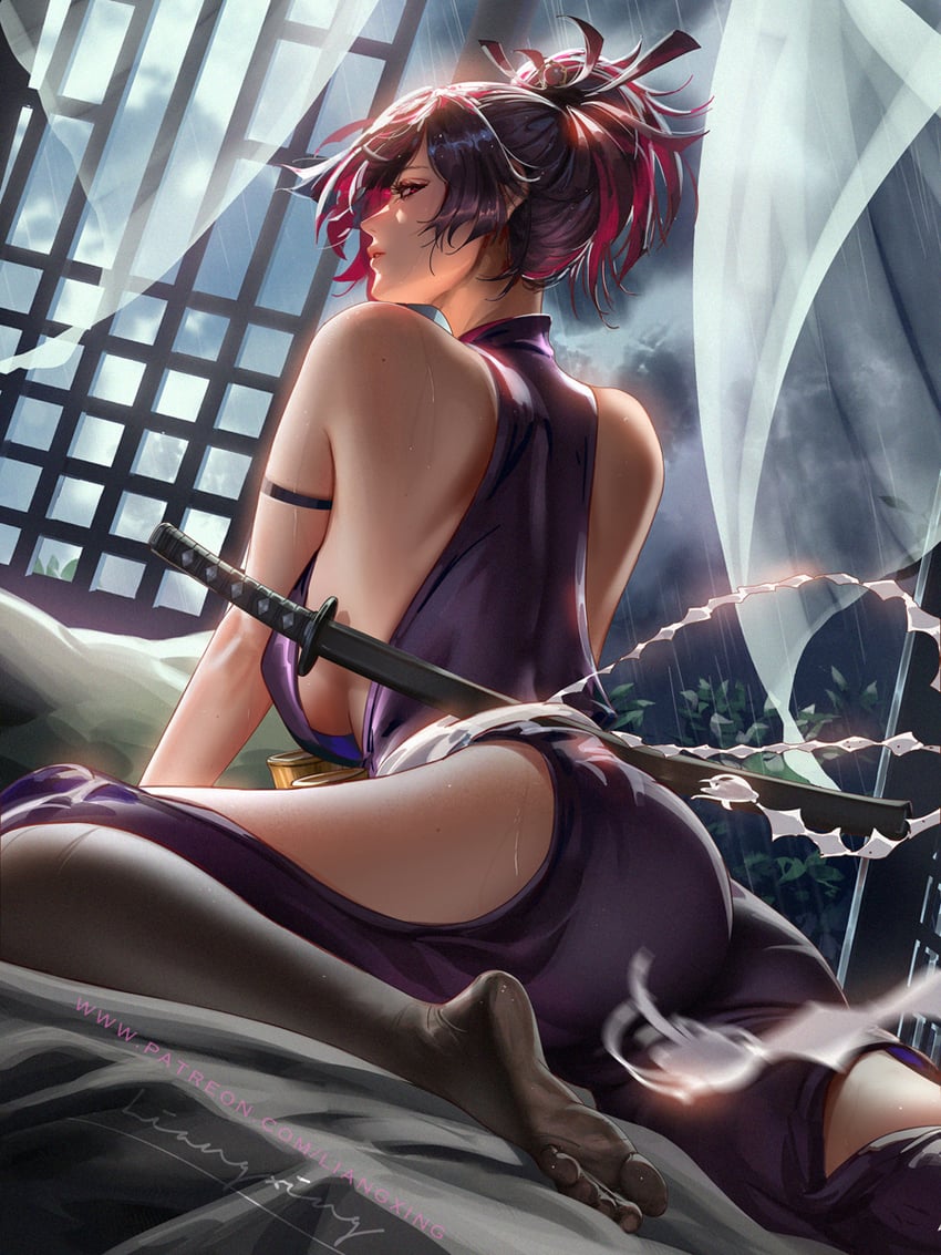 yuzuriha (jigokuraku) drawn by liang_xing