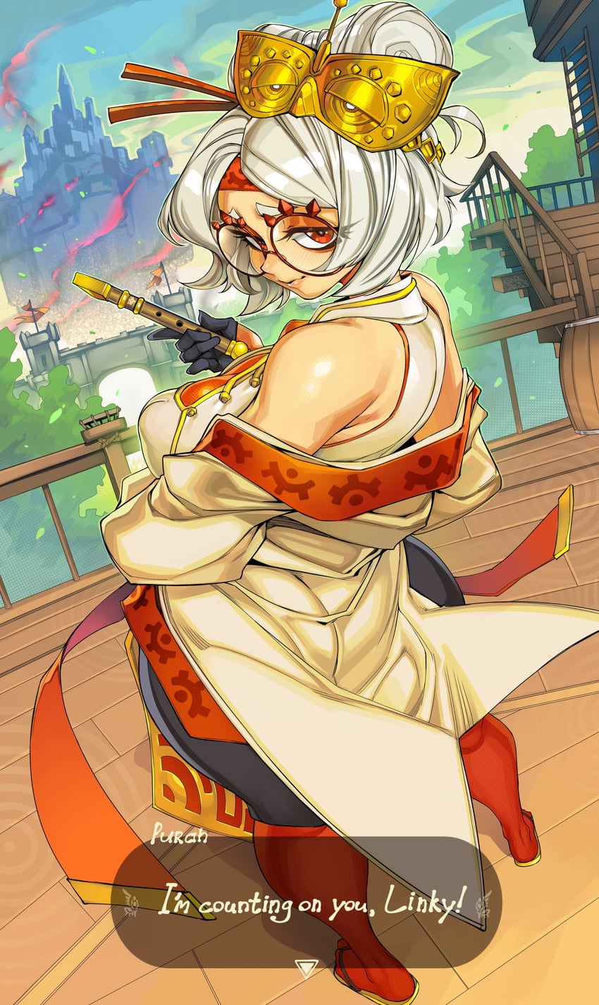 purah (the legend of zelda and 1 more) drawn by gofa