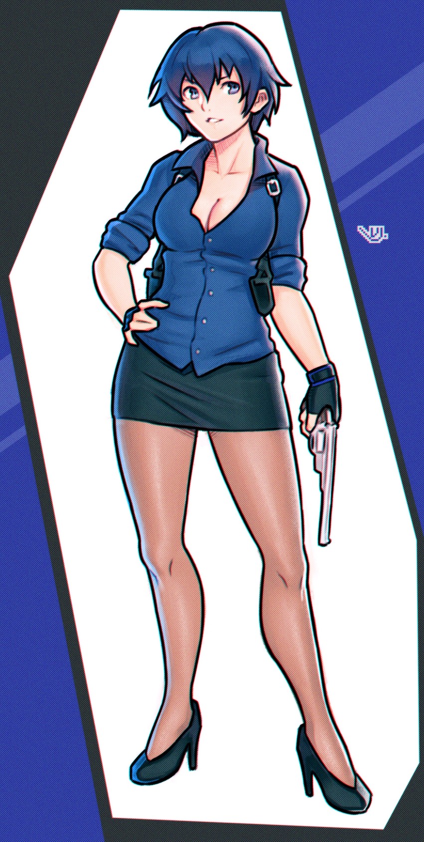shirogane naoto (persona and 1 more) drawn by vj99