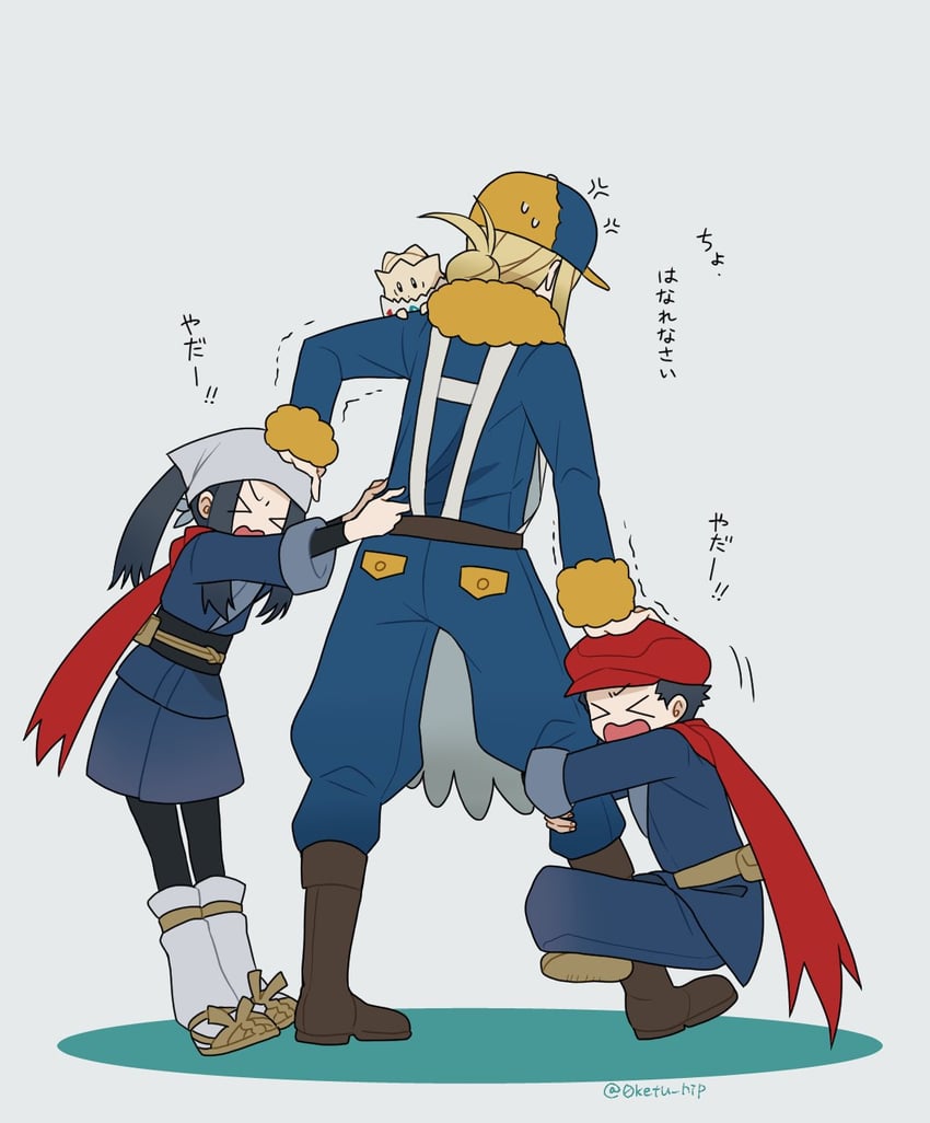 akari, volo, rei, and togepi (pokemon and 1 more) drawn by kokiya