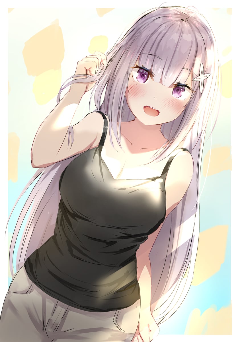emilia (re:zero kara hajimeru isekai seikatsu) drawn by tomaco