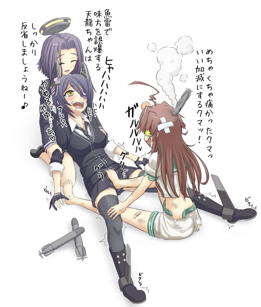tenryuu, tatsuta, and kuma (kantai collection and 1 more) drawn by programman