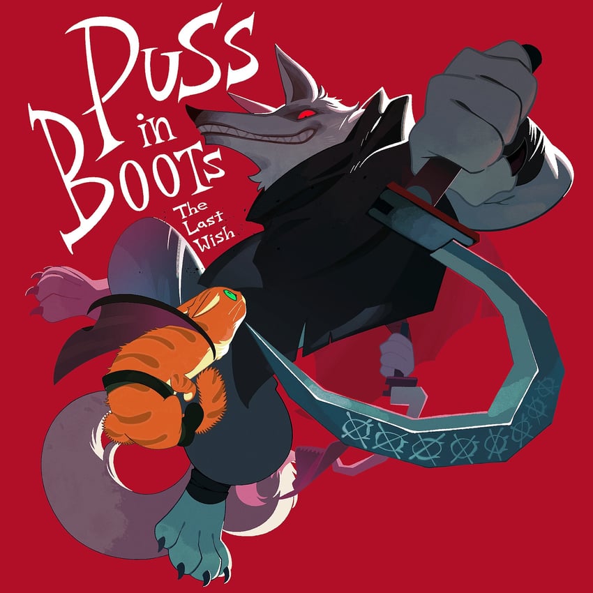 death and puss in boots (shrek and 1 more) drawn by akira_kira