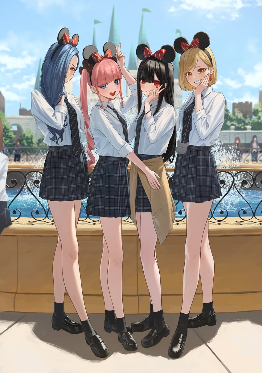 enokawa kokoro, kimishima touka, kunitomi ryouka, and kuroba mitsuha (original and 1 more) drawn by hara_kenshi