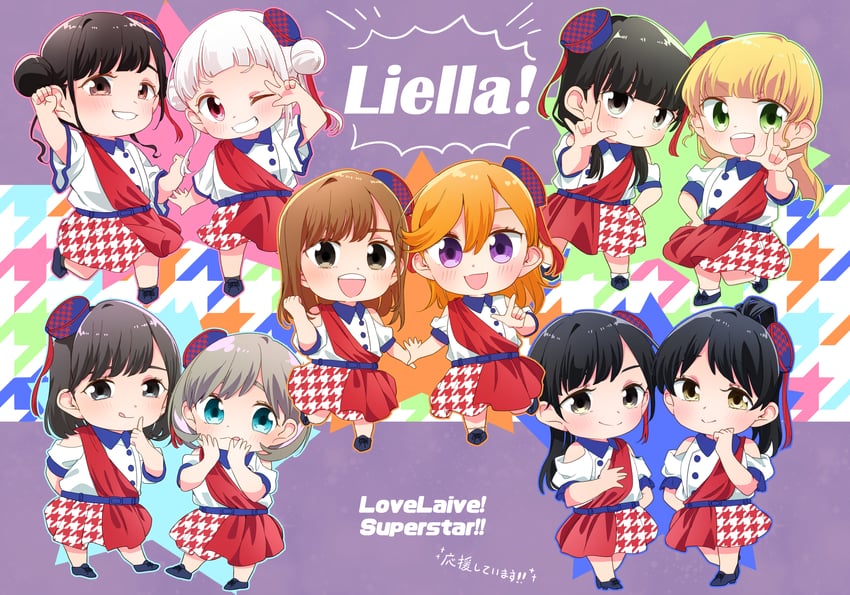 shibuya kanon, heanna sumire, tang keke, arashi chisato, hazuki ren, and 5 more (love live! and 2 more) drawn by kashikaze