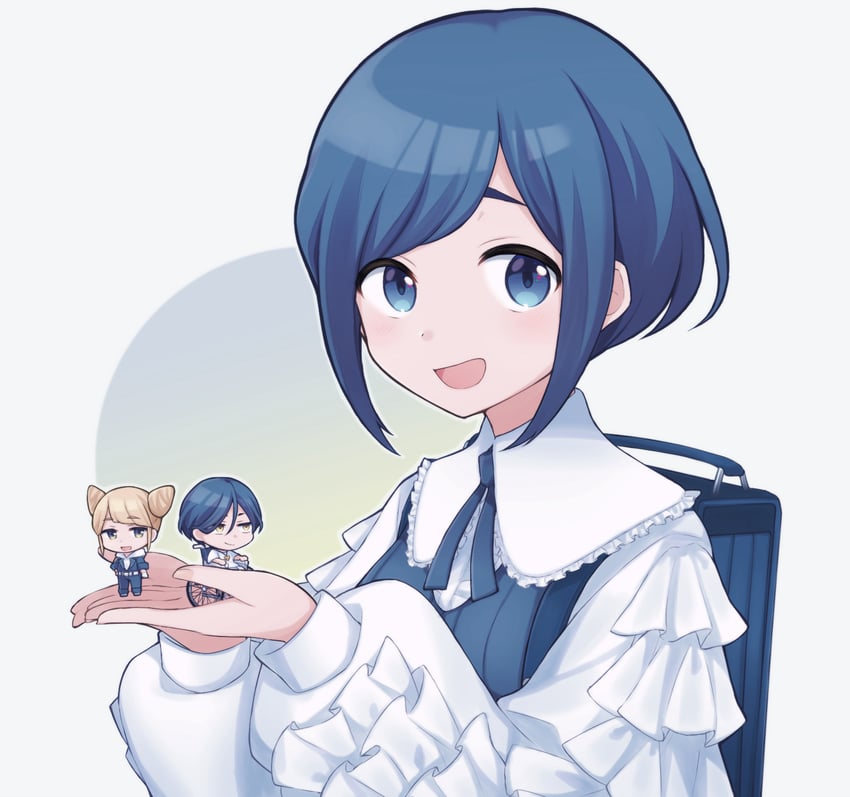 fukurai azami, meguriya ayumu, and jasmine (toshi densetsu kaitai center) drawn by haluma