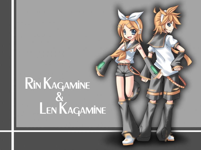 kagamine rin and kagamine len (vocaloid) drawn by iseki_mitsuharu
