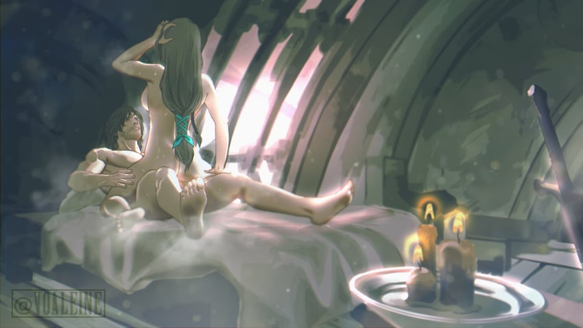 clive rosfield and jill warrick (final fantasy and 1 more) drawn by voaleine