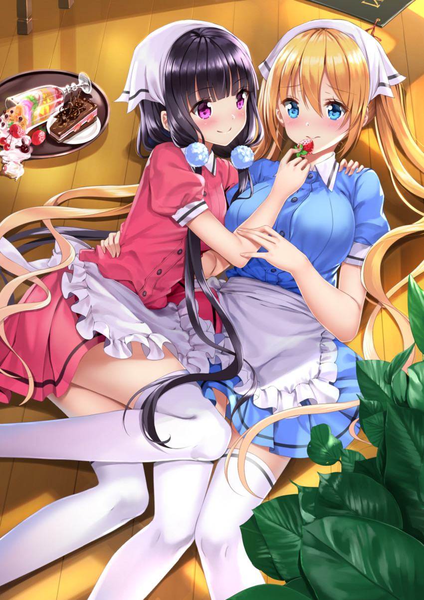 hinata kaho and sakuranomiya maika (blend s) drawn by swordsouls