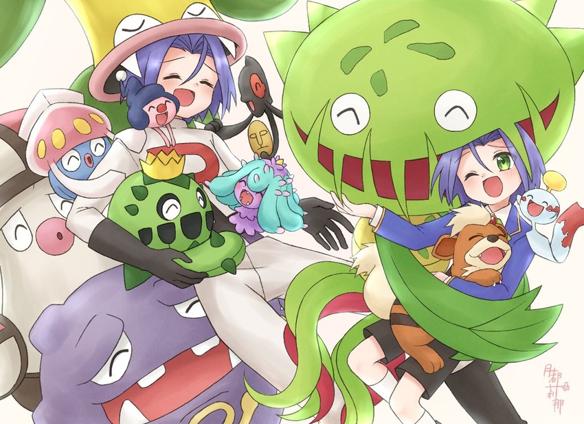 james, growlithe, chimecho, weezing, victreebel, and 6 more (pokemon) drawn by tsukino_mi