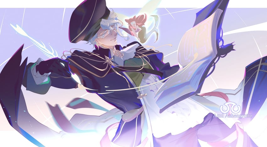 warrior of light, azul ashengrotto, and scholar (final fantasy and 2 more) drawn by fishee_(fisheem4mmal)