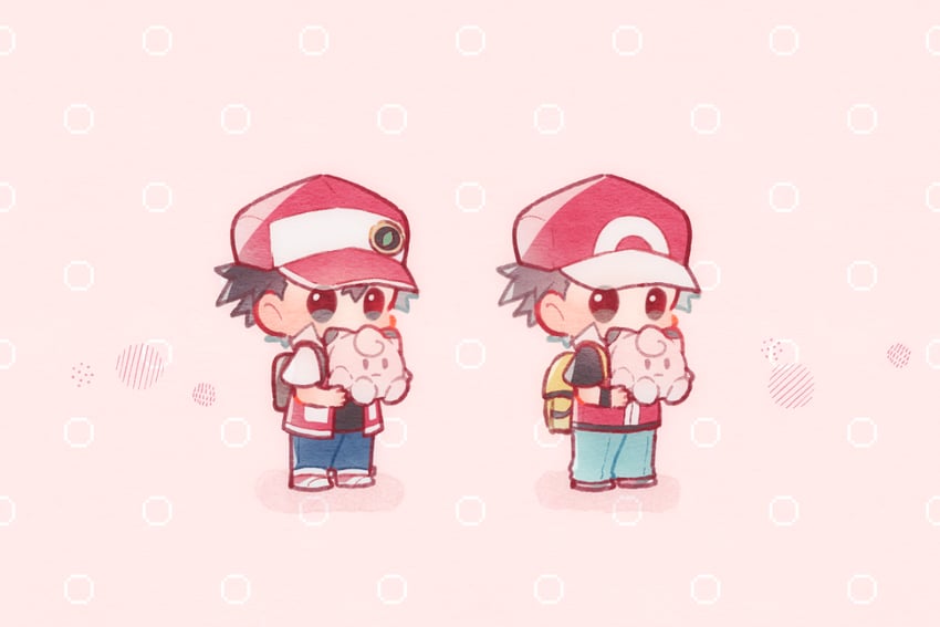red (pokemon and 2 more) drawn by maccha_pamocute