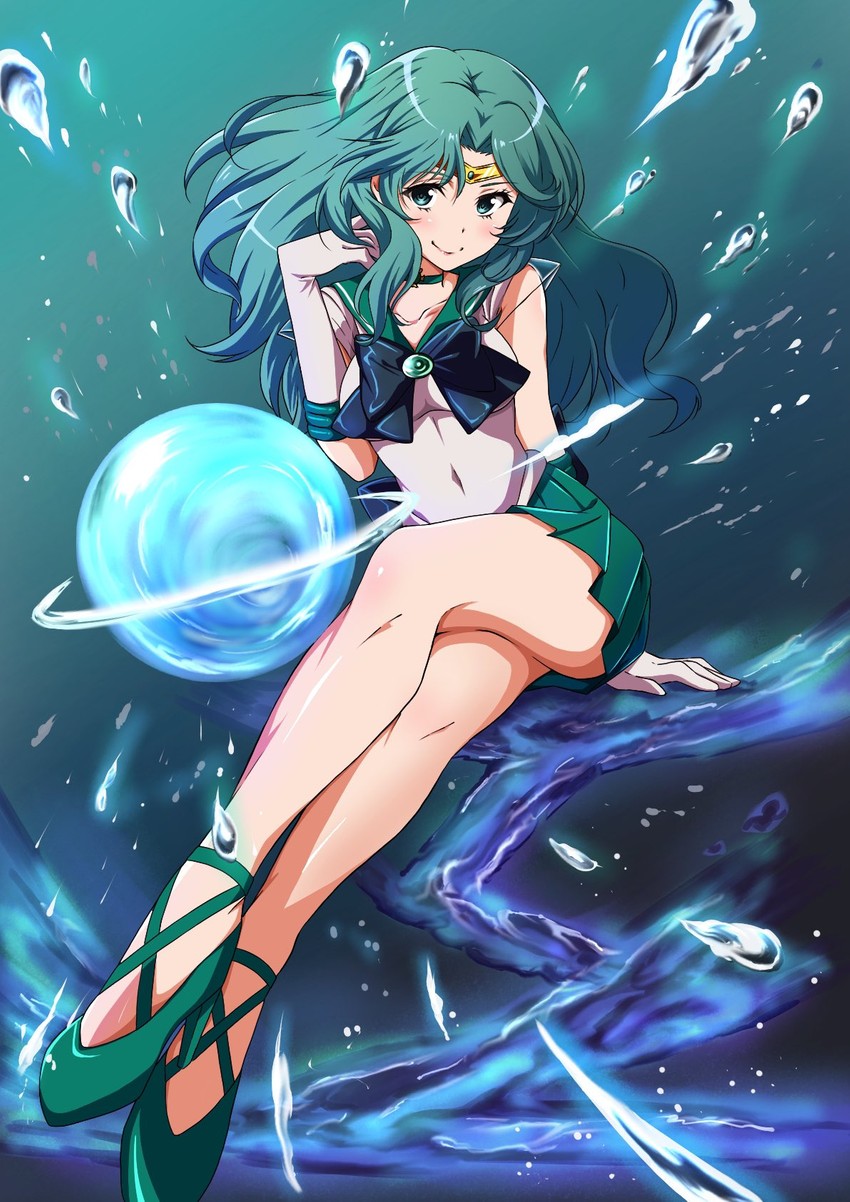 kaiou michiru and sailor neptune (bishoujo senshi sailor moon) drawn by tsujimura_ayumu