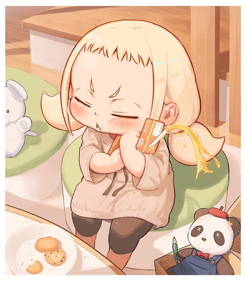 little blonde girl (original) drawn by kozato_(yu_kozato)