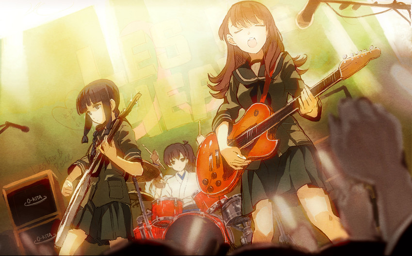 kaga, kitakami, and ooi (kantai collection) drawn by cosmic_(crownclowncosmic)