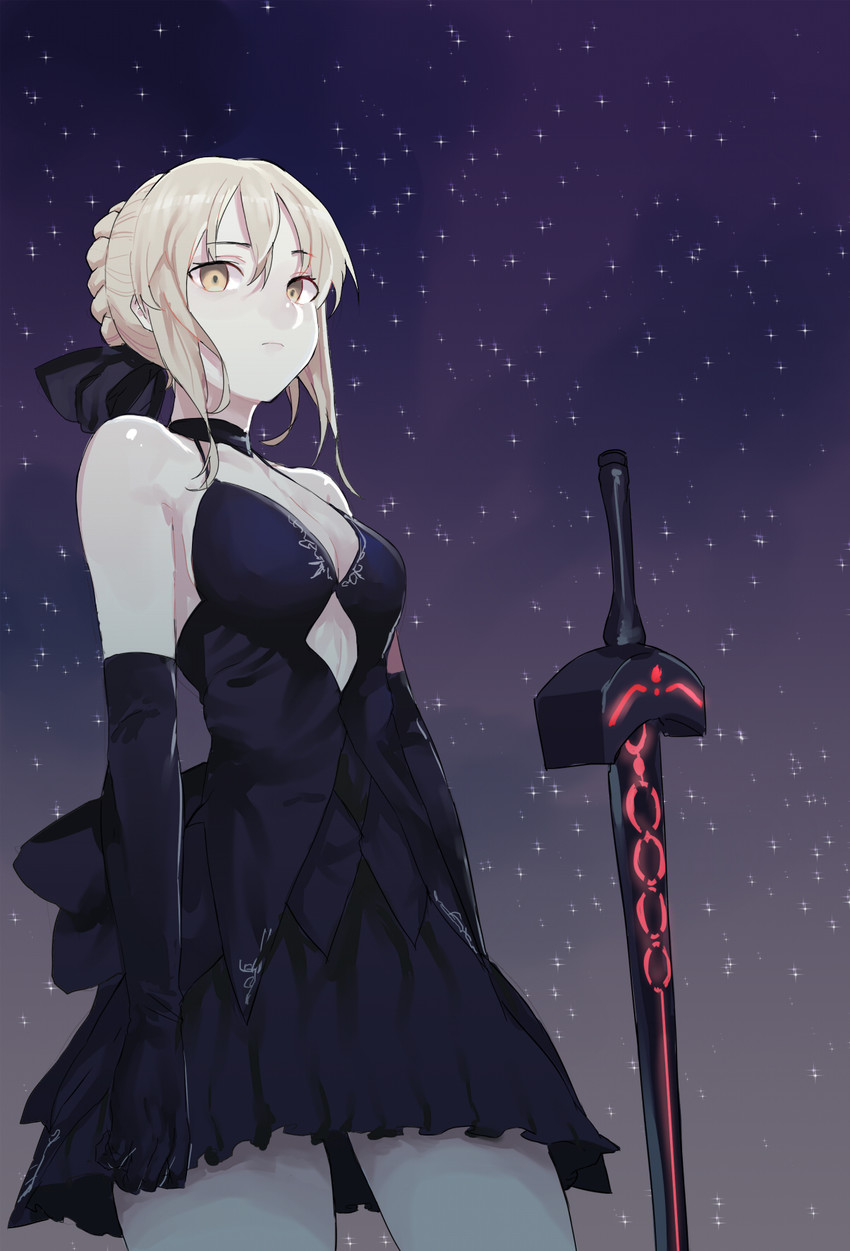 artoria pendragon and saber alter (fate and 1 more) drawn by pinch_(nesume)