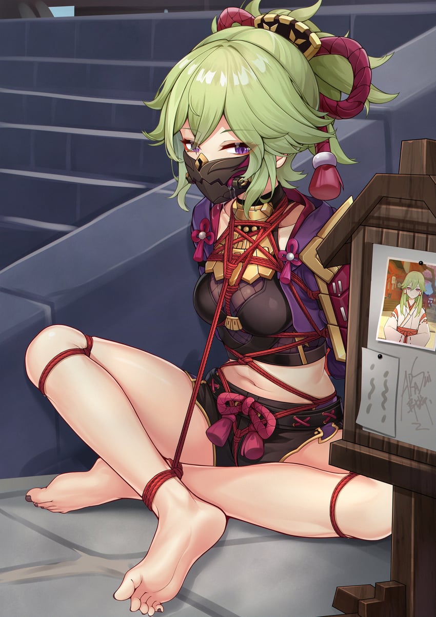 kuki shinobu (genshin impact) drawn by yiduan_zhu