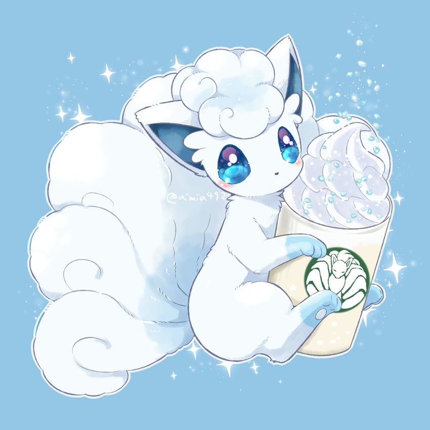 alolan vulpix and ninetales (pokemon and 1 more) drawn by aimi_(aimia492)