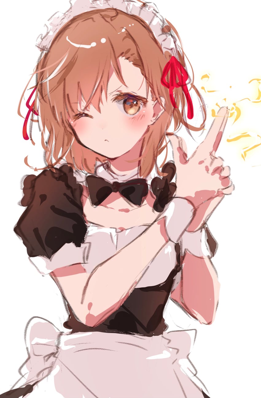 misaka mikoto (toaru majutsu no index and 1 more) drawn by himaneko.