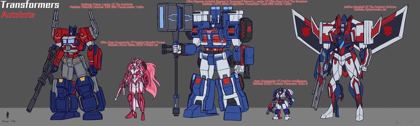 optimus prime, jazz, ultra magnus, jetfire, and elita one (transformers) drawn by godofcreating