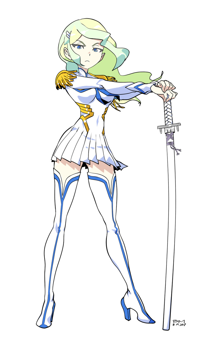 kiryuuin satsuki, junketsu, and diana cavendish (kill la kill and 1 more) drawn by bearthemighty