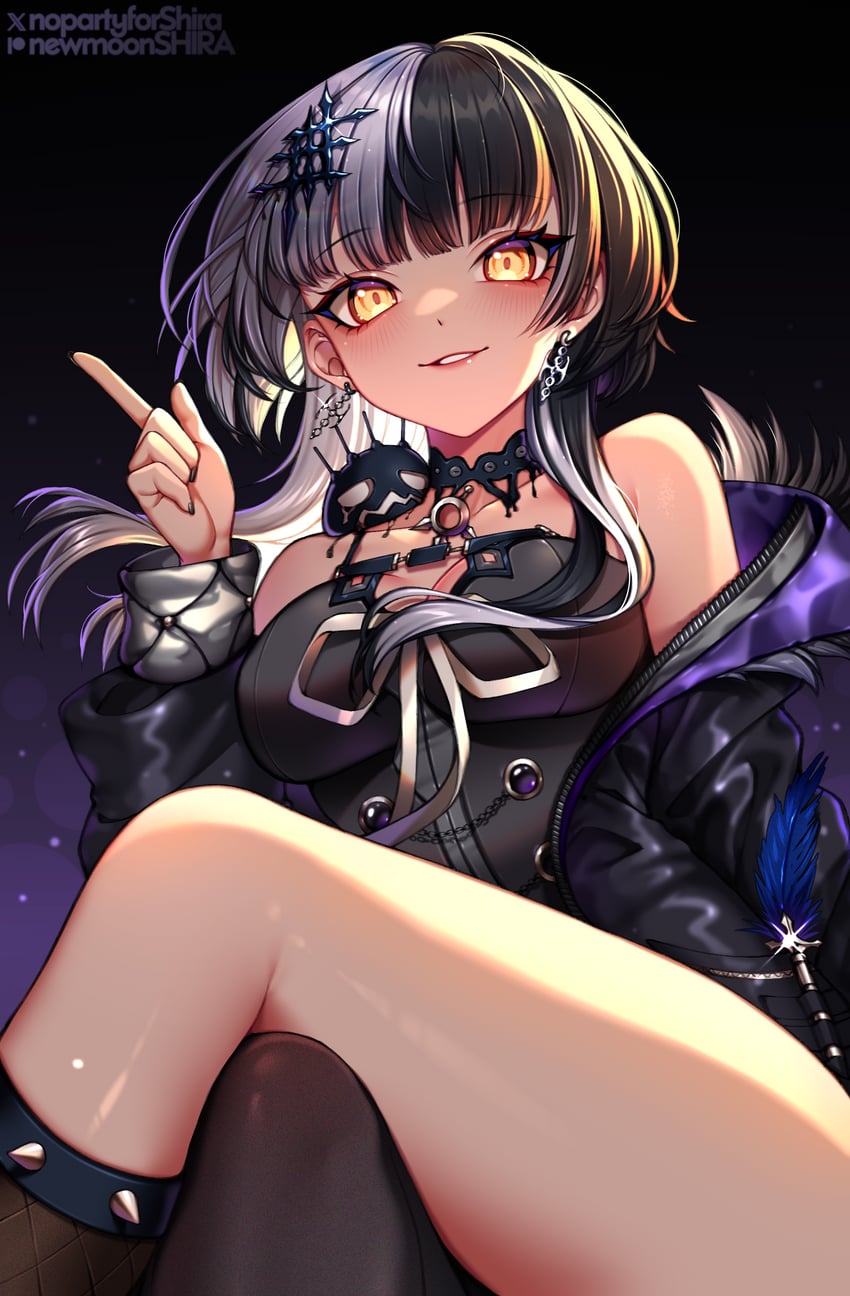 shiori novella and yorick (hololive and 1 more) drawn by newmoonshira