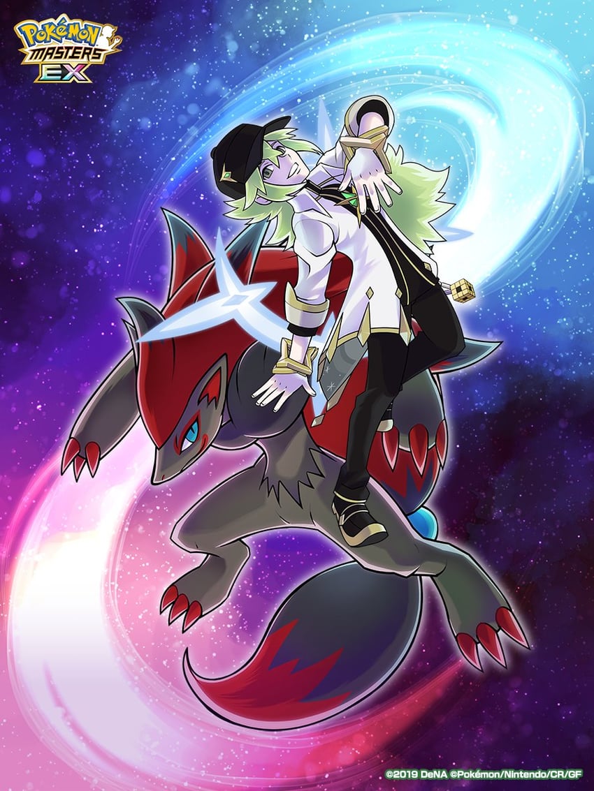zoroark and n (pokemon and 1 more) drawn by ariga_hitoshi