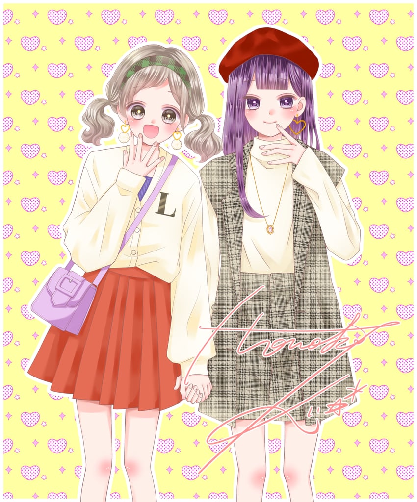amano akari and takizawa honoka (leo to mikazuki) drawn by kinoshita_honoka