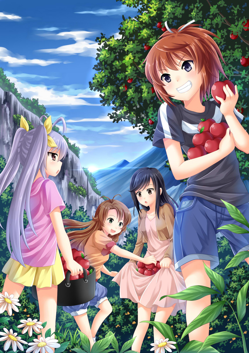 ichijou hotaru, miyauchi renge, koshigaya komari, and koshigaya natsumi (non non biyori) drawn by villyane