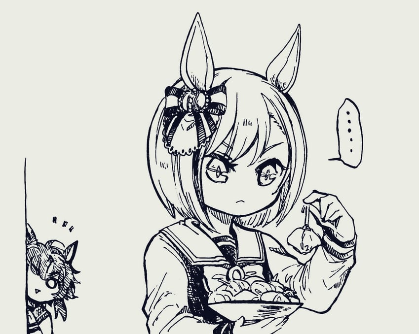little cocon and bitter glasse (umamusume) drawn by mame_nabe_donko