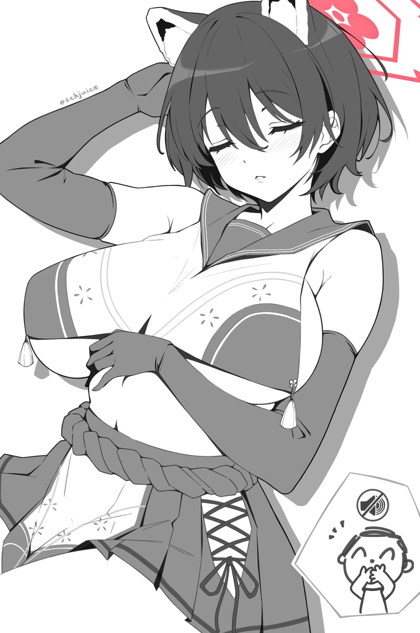 sensei, doodle sensei, and tsubaki (blue archive) drawn by schjuice