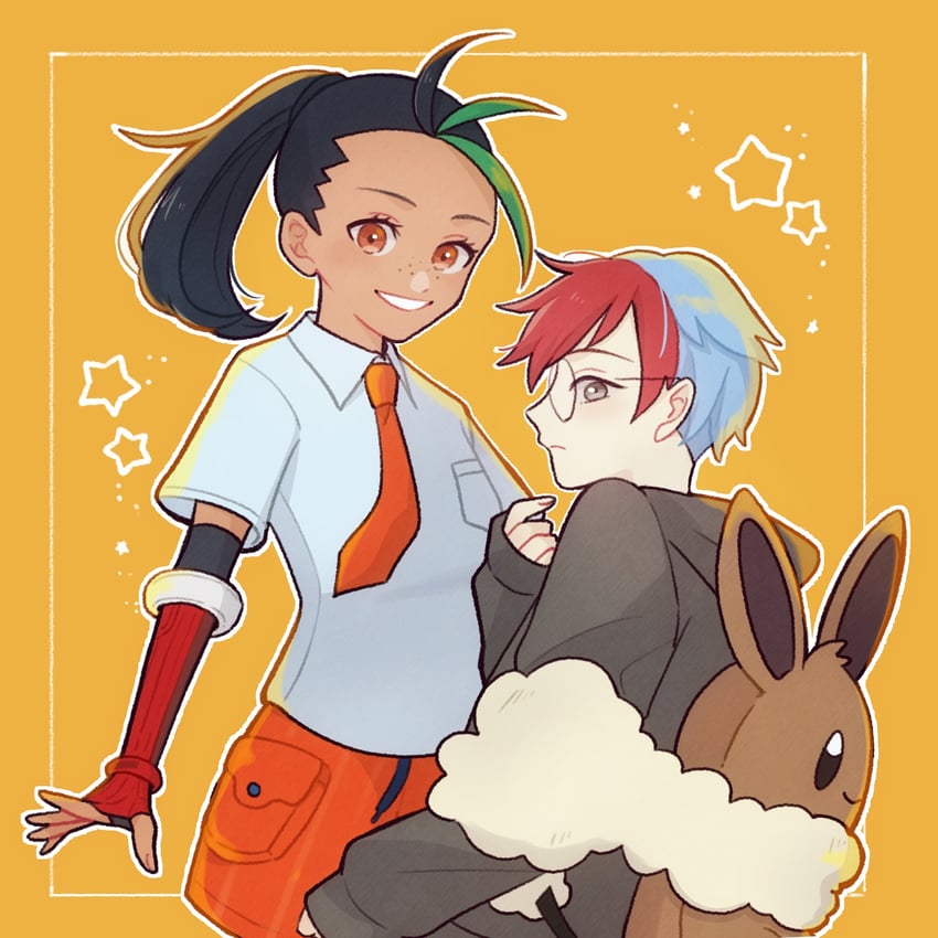 nemona and penny (pokemon and 1 more) drawn by 87_da_yo