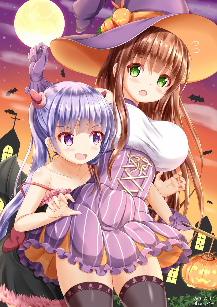 ujimatsu chiya and suzukaze aoba (gochuumon wa usagi desu ka? and 2 more) drawn by xenon_(for_achieve)