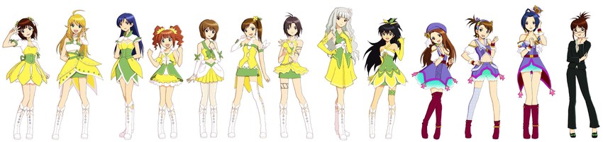 hoshii miki, kisaragi chihaya, amami haruka, kikuchi makoto, shijou takane, and 8 more (idolmaster)
