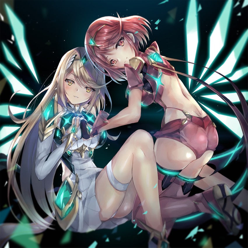 pyra and mythra (xenoblade chronicles and 1 more) drawn by inoue_takuya_(tactactak)