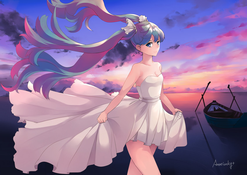 hatsune miku (vocaloid) drawn by anationkgt