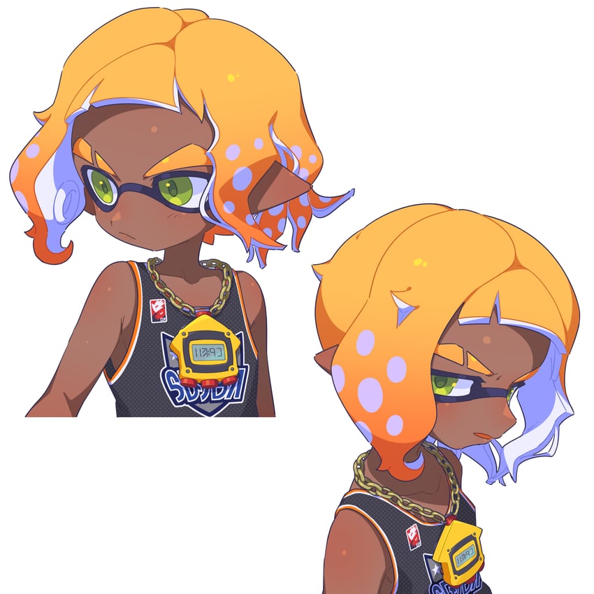 inkling player character and inkling boy (splatoon) drawn by surume01417