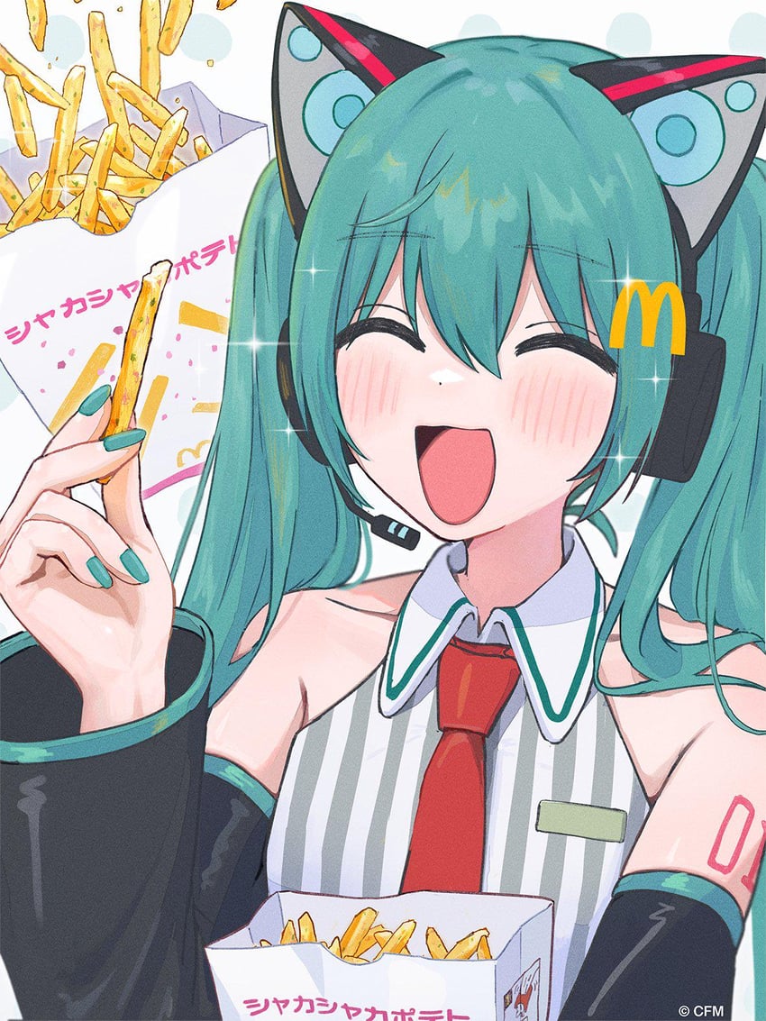 hatsune miku (vocaloid and 2 more) drawn by hamafugu