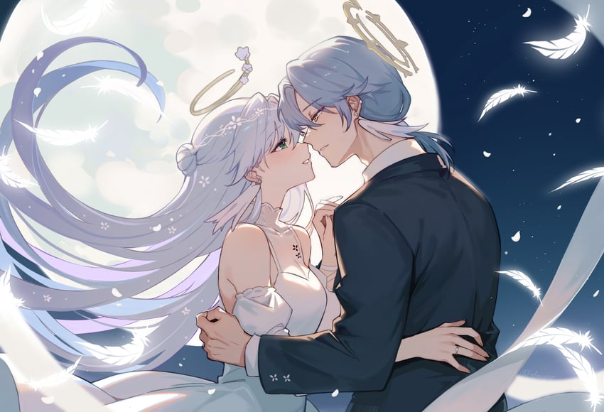 robin and sunday (honkai and 1 more) drawn by ji_yue